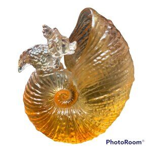 Liuligongfang  Limited Edition Crystal Nautilus Shell Dog Dragon Auspicious 2000